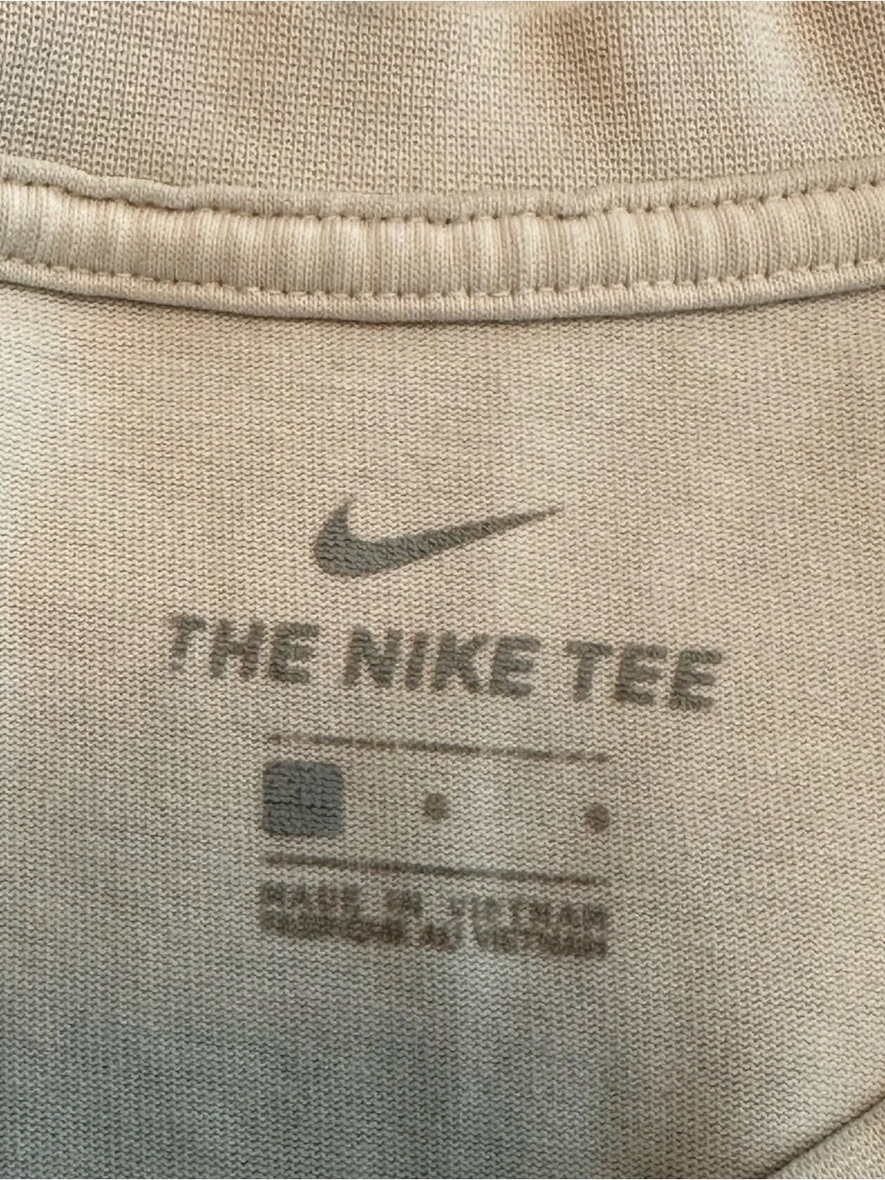 Nike Men’s White Short Sleeve Tee with Green Logo